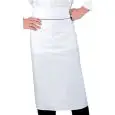 TABLIER DE CUISSON RONDIN - MOD. 114421 - 100% COTON - DIMENSIONS cm. 95x70 - COULEUR BLANCHE AVEC BORDS NOIRS