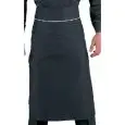 TABLIER DE CUISSON RONDIN - MOD. 114411 - 65% POLYESTER / 35% COTON - DIMENSIONS cm. 95x70 - COULEUR NOIR AVEC BORDS BLANCS