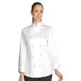 CHEF VESTE LADY ESMERALDA - MOD. 057520 - 100% COTON - BOUTONS-PRESSION - BLANC