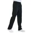 PANTALON VIENNA NOIR - MOD. 064151 - 65% POLYESTER ET 35% COTON - NOIR AVEC RAYURES BLANCHES