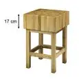 BILLOT AVEC TABOURET EN BOIS D'ACACIA - MOD. CCL17 - Traitès avec vernies atoxiques et colles écologiques - Attendrisseur à viande écologique et recyclable - Épaisseur 17 cm