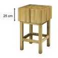 BILLOT AVEC TABOURET EN BOIS D'ACACIA - MOD. CCL25 - Traitès avec vernies atoxiques et colles écologiques - Attendrisseur à viande écologique et recyclable - Épaisseur 25 cm