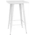 Table - couleur blanc - Structure en métal verni - Modèle 1266-CT60-W