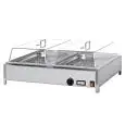 MINI-VITRINE THERMOVENTILÉE -  Mod. GN 2/1 - Capacité bacs GN 2/1 - Puissance 0,88 Kw - Alimentation 230 V - Dimensions : L 60 x P 73 x h 30 cm  - Norme CE