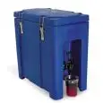 CONTENEUR ISOTHERME - MOD. QC10 - POUR LE TRANSPORT DE BOISSONS ET ALIMENTS LIQUIDES  - CHAUDS OU FROIDS  - CAPACITÉ' Lt. 10 - DIM. cm L 24 x P 43 x 43 H - NORME  CE