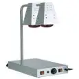 PLATEAU CHAUFFANT LAMPES À INFRAROUGES - MOD. PCI4718D - Structure en acier inox - N.2 lampe à infrarouges - Thermostat réglable 30°/90°C - Puissance W 250+250+250 - Voltage  V230 50/60 Hz - Dim. 58x33xh68 cm