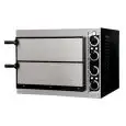 FOUR ÉLECTRIQUE MÉCANIQUE À PIZZA - Mod. BASIC 2/40 - N. 2 chambre  s - Plan de cuisson en briques réfractaires- Dim. de la chambre   41 x 36 x h9 cm - N. Pizzas 1 + 1 (Ø cm 32) - Puissance 2,4 - Norme CE