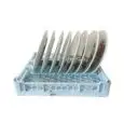 PANIER POUR LE LAVAGE DES 8 ASSIETTES DE GRANDES DIMENSIONS. - MOD. 100108 - DIM. PANIER 50 x  50  cm - DIAMÈTRE MAX. 46,5 cm - NORME CE