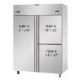 ARMOIRE RÉFRIGÉRÉE EN ACIER INOX AISI 304 - VENTILÉE  - RÉFRIGÉRÉE TN+BT -   Mod. A3 I4 MID PN - CAPACITÉ 1380 Lt - N. 1 PORTE - N. 2 PORTILLONS - TEMPERATURA POSITIVE -2°/+10°C - TEMPÉRATURE NEGATIVE -18°/-22°C- Dim. 142x80xh203/210 cm -Norme CE