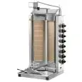 GYROS MACHINE À KEBAB À GAZ - ( kit GPL inclus ) - Mod. GYR 80MD - STRUCTURE EN ACIER INOX - CAPACITÉ VIANDE Kg 50-80 - PUISSANCE 13,6 + 13,6 kW - Monophasé - Norme CE