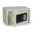 COFFRE-FORT AUTONOME - Mod. TSE/OH - COMBINAISON ÉLECTRONIQUE DIGITALE - SERRURE ÉLECTROMAGNÉTIQUE CONTRÔLÉE - CLÉ DE SECOURS - Dimensions intérieures L 30 x P 15 x H 19 cm - Dimensions extérieures L 31 x P 20 x H 20 cm - Norme CE