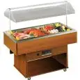 ÎLOT À BUFFET RÉFRIGÉRÉ POUR POISSON- MOD. APOLLOM - LEVAGE HOTTE MOTORISÉE - TEMPÉRATURE°C -1/0 - DÉGIVRAGE AUTOMATIQUE - RÉFRIGÉRATION STATIQUE - DIM.Cm L 142,3 x P 75 x h 147,8