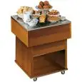 ÎLOT À BUFFET NEUTRE POUR PETIT DÉJEUNER - MOD. TAVOLO86 - SANS HOTTE - DIM. D'APPUI Cm 75x75 - DIM.Cm L 75 x P 75 x h 90,8