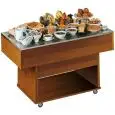 ÎLOT À BUFFET NEUTRE POUR PETIT DÉJEUNER - MOD. TAVOLO253 - SANS HOTTE - DIM. D'APPUI Cm 142,3x75 - DIM.Cm L 142,3 x P 75 x h 90,8