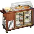 CHARIOT PRÉSENTOIR DE SERVICE RÉFRIGÉRÉ POUR PÂTISSÉRIE - MOD. CARRETTO361 - STRUCTURE EN BOIS - Temp. °C +4/+10 - CAPACITÉ NETTE: Lt 240 - PUISSANCE W 260 - DÉGIVRAGE AUTOMATIQUE - RÉFRIGÉRATION VENTILÉE - VOLTAGE MONOPHASÉ V 230/1/50 Hz - GAZ RÉFRIGÉRAN
