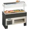 ÎLOT BUFFET D'EXPOSITION CHAUFFANT BAIN MARIE- MOD. NExTBM - STRUCTURE EN BOIS - CUVE EN ACIER INOX - Temp. °C +30/+90