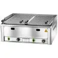 GRILLE À PIERRE DE LAVE GL - Mod. GL/66 - Grille de cuisson en forme de V, en acier inox et antichute graisses - Puissance 13 kW - Alimentation méthane - GPL - Dim. 66x54xh22 cm - Norme CE