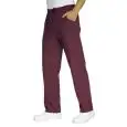 PANTALON VIENNA BORDEAUX - MOD. 044653 - 100% COTON - COULEUR BORDEAUX À RAYURES BLANCHES