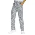 PANTALON NEW YORK - MOD. 044068 - 100% COTON - COULEUR BLANCHE AVEC LETTRAGE NOIR