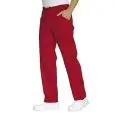 PANTALON ROUGE - MOD. 044607 - 65% POLYESTER ET 35% COTON - ROUGE