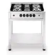 FOURNEAU 5 FEUX SUR TABLE - Cod. EKTP 96 - Alimentation en gaz - Capacité 14,3 kW - Dim. extérieures 90 x 62 x h 90,7 cm