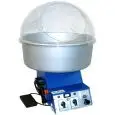 MACHINE PROFESSIONNELLE À BARBE À PAPA - MOD. ELETTRONICO BLU - 1 CUVE - Bassine en aluminium - Bulle de protection en plexiglass - Capacité cuve 450 g - Puissance 1500/2100 W - Alimentation 230 V monophasée - Dimension bassine ø 60 cm - Dimensions sans b