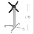 DOMINO BASE - MOD. 5160 - BASE DE 4 PIEDS EN ALUMINIUM MOULÉ SOUS PRESSION - 4 PIEDS RÉGULATEURS - COLONNE CARRÉE EN ALUMINIUM AUX COINS ARRONDIS - SUPPORTS DE FIXATION AU SOMMET EN ALUMINIUM MOULÉ SOUS PRESSION - PLATEAU RÉBALABLE AVEC POIGNÉE POUR FACIL