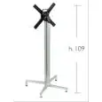 DOMINO BASE - MOD. 5165 - BASE DE 4 PIEDS EN ALUMINIUM MOULÉ SOUS PRESSION - 4 PIEDS RÉGULATEURS - COLONNE CARRÉE EN ALUMINIUM AUX COINS ARRONDIS - SUPPORTS DE FIXATION AU SOMMET EN ALUMINIUM MOULÉ SOUS PRESSION - PLATEAU RÉBALABLE AVEC POIGNÉE POUR FACIL