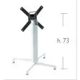 DOMINO BASE - MOD. 5161 - BASE DE 4 PIEDS EN ALUMINIUM MOULÉ SOUS PRESSION - 4 PIEDS RÉGULATEURS - COLONNE CARRÉE EN ALUMINIUM 70x70 MM - SUPPORTS DE FIXATION SUR LE DESSUS EN ALUMINIUM MOULÉ SOUS PRESSION - PLATEAU RÉBALABLE AVEC POIGNÉE POUR FACILITER L