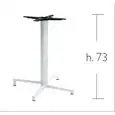 BASE DOMINO FIXE - MOD. 5140 - BASE DE 4 PIEDS EN ALUMINIUM MOULÉ SOUS PRESSION - 4 PIEDS RÉGULATEURS - COLONNE CARRÉE EN ALUMINIUM AUX COINS ARRONDIS - SUPPORTS DE FIXATION AU SOMMET EN ALUMINIUM MOULÉ SOUS PRESSION - TOP MAX ø cm 80 O cm 80x80 - POUR US