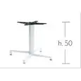 BASE DOMINO FIXE - MOD. 5145 - BASE DE 4 PIEDS EN ALUMINIUM MOULÉ SOUS PRESSION - 4 PIEDS RÉGULATEURS - COLONNE CARRÉE EN ALUMINIUM AUX COINS ARRONDIS - SUPPORTS DE FIXATION AU SOMMET EN ALUMINIUM MOULÉ SOUS PRESSION - TOP MAX ø cm 80 O cm 80x80 - POUR US