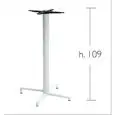 BASE DOMINO FIXE - MOD. 5147 - BASE DE 4 PIEDS EN ALUMINIUM MOULÉ SOUS PRESSION - 4 PIEDS RÉGULATEURS - COLONNE CARRÉE EN ALUMINIUM AUX COINS ARRONDIS - SUPPORTS DE FIXATION AU SOMMET EN ALUMINIUM MOULÉ SOUS PRESSION - TOP MAX ø cm 70 O cm 70x70 - POUR US