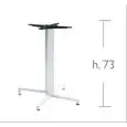 BASE DOMINO FIXE - MOD. 5141 - BASE DE 4 PIEDS EN ALUMINIUM MOULÉ SOUS PRESSION - 4 PIEDS RÉGULATEURS - COLONNE DE SECTION CARRÉE EN ALUMINIUM 70x70 MM - SUPPORTS DE FIXATION SUR LE DESSUS EN ALUMINIUM MOULÉ SOUS PRESSION - TOP MAX ø cm 80 O cm 80x80 - PO