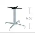 MAXI DOMINO BASE FIXE - MOD. 5111 - GRANDE BASE EN ALUMINIUM MOULÉ SOUS PRESSION DE 4 PIEDS - 4 PIEDS RÉGULATEURS - COLONNE CARRÉE EN ALUMINIUM AUX COINS ARRONDIS - SUPPORTS DE FIXATION SUPÉRIEURS EN ALUMINIUM MOULÉ SOUS PRESSION - TOP MAX ø cm 100 OU cm 