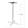 CROSS DOMINO BASE FIXE - MOD. 5095 - BASE TRANSVERSALE EN FONTE PEINTE - 4 PIEDS RÉGULATEURS - COLONNE CARRÉE EN ACIER GALVANISÉ ET PEINT 50x50 mm - SUPPORTS DE FIXATION AU SOMMET EN FONTE - TOP MAX ø cm 70 O cm 60x60 - POUR USAGE INTÉRIEUR/EXTÉRIEUR - DI