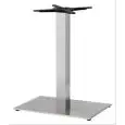 TIFFANY BASE - MOD. 5080 - BASE RECTANGULAIRE cm 60x40 - 4 PIEDS RÉGLANTS - COLONNE CARRÉE EN INOX SATINÉ OU POLI 80x80 mm - SUPPORTS DE FIXATION SUR LE DESSUS EN FONTE - TOP MAX cm 140x90 - POUR USAGE INTERNE - DIM. cm L 60 x P 40 x H 73 - NORME CE