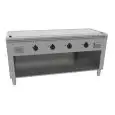 CUISINIÈRE  TEPPANYAKI ÉLECTRIQUE 4 ZONES DE CUISSON  - MOD. VGP4160G -  Construite exclusivement sur mesure - Compartiment ouvert - Plaque de cuisson en chrome dure poli - Chemin de câble périmétrique - Puissance électrique kW  21,6 (4x5,4 kW) - Voltage 