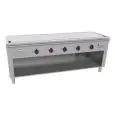 CUISINIÈRE  TEPPANYAKI ÉLECTRIQUE 5 ZONES DE CUISSON  - MOD.  VGP5200G -  Construite exclusivement sur mesure - Compartiment ouvert - Plaque de cuisson en chrome dure poli - Chemin de câble périmétrique - Puissance électrique kW 27,0 (5x5,4 kW) - Voltage 