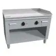 CUISINIÈRE  TEPPANYAKI ÉLECTRIQUE 2 ZONES DE CUISSON  - MOD.  VGO2100G -  Construite exclusivement sur mesure - Compartiment ouvert - Plaque de cuisson en chrome dure poli -Dosseret sur 4 côtés - Puissance électrique kW  10,8 (2x5,4 kW) - Voltage 400V tri