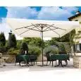 PARASOL TÉLESCOPIQUE - MOD. LEONARDO TELESCOPIC 4X4 - CADRE ALUMINIUM - dimensions cm L 400 x P 400 x 380 H