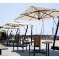 PARASOL DE BRAS LATÉRAL - MOD. LEONARDO BRACCIO - CADRE EN ALUMINIUM ET COMPOSANTS EN ACIER