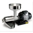 PRESSE-TOMATES ÉLECTRIQUE N. 5 - MOD. 9603NSP + 8700 N - MARCHE ARRIÈRE - ENGRENAGES ACIER - PRODUCTION KG/H 150/380 - CÔNE FILTRE PERCÉ 1,5 mm - PUISSANCE W 1200 - ALIMENTATION MONOPHASÉE V230/50Hz - DIMENSIONS cm L 75 x P 35 x 42 H - POIDS Kg 25
