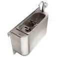 Caréné cuiseur vapeur - acier inoxydable pour glacier - Dimensions cm 37,5x19,5 - Hauteur cm 27