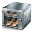 TOASTEUR CONVOYEUR - MOD. ROLLER SMALL VV - AVEC VARIATEUR DE VITESSE - Production horaire N. 80/360 TOST - ALIMENTATION V 230/50Hz - PUISSANCE W 2660 - DIM. Cm L 37 X P 48 X h 34 - Norme CE