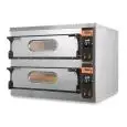 FOUR ÉLECTRIQUE À PIZZA - Mod. UMD 99 BIG - CONTRÔLE ÉLECTRONIQUE avec ÉCRAN - N. 2 chambres -  Base du four ou plancher et plafond réfractaires - Faibles consommations- Dimensions chambres 108 x 108 x h14 cm - N. Pizzas 9+9 (Ø cm 36) - N. 6 Plats à four 