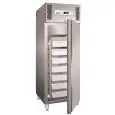 ARMOIRE RÉFRIGÉRÉE EN ACIER INOX - STATIQUE - Mod. G-GN600FISH - CASIERS (cm L 60 x  40 x h 13) - N. 1 PORTE - CAPACITÉ BRUTE LT 507 - Température -5º/+2ºC - Dim cm L 68 x  81 x h 201 - Norme CE