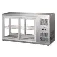 VITRINE RÉFRIGÉRÉE POUR COMPTOIR SNACK EN ACIER INOX AISI 430 - Mod. G-HAV111 - Température +2/+8°C - Lt. 150 - VOLTAGE MONOPHASE 230V/1/50Hz - PUISSANCE W 180 - Dim. 131 x51 x55 H cm - Poids 72 Kg.