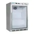 ARMOIRE RÉFRIGÉRÉE EN ACIER INOX AISI 430 ET ABS - STATIQUE - ECO - Mod. G-ER200GSS - N. 1 PORTE EN VERRE - CAPACITÉ 130 LT - Température +2º/+8ºC - Dim. 60x58,5x85,5 cm - Norme CE