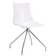 CHAISE ZEBRA ANTICHOC - MOD. 2601 - STRUCTURE PIVOTANTE SUR CHEVALETS EN ACIER CHROMÉ - COQUE EN POLYCARBONATE - À USAGE INTERNE - DIM. cm L 46 x P 53 x H 83 - A ASSEMBLER - NORME CE