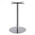 TIFFANY BASE - MOD. 5170BT - BASE RONDE ø cm 45 AVEC BALLAST - PIEDS EN CAOUTCHOUC - COLONNE RONDE EN ACIER INOXYDABLE POLI OU SATINÉ ø mm 76 - SUPPORTS DE FIXATION SUR LE DESSUS EN FONTE - TOP MAX ø cm 90 O cm 65x65 - POUR USAGE INTÉRIEUR - DIM. cm ø 45 